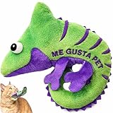 ME GUSTA PET Cat Toys Catnip Crinkly Sound Toy with North American Catnip | Lizard Cat Toy Crinkle Paper Sound | Cat Kitten Toy Teething Chew | Cats Kicker Crinkle Paper | Chameleon Cat Toy 4.5-INCH