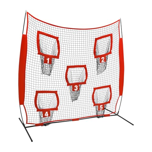 Red de lanzamiento con bolsillos para objetivo para entrenamiento en interiores y exteriores, mejora las habilidades y la precisión para entrenadores y jugadores