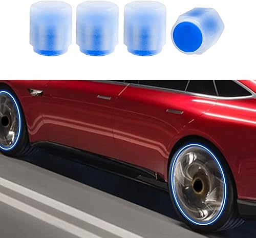 Miniatura 1 de Tapones de vástago de válvula de neumático, cubierta de tapones de aire para neumáticos, tapa de vástago de válvula de rueda de automóvil iluminada,