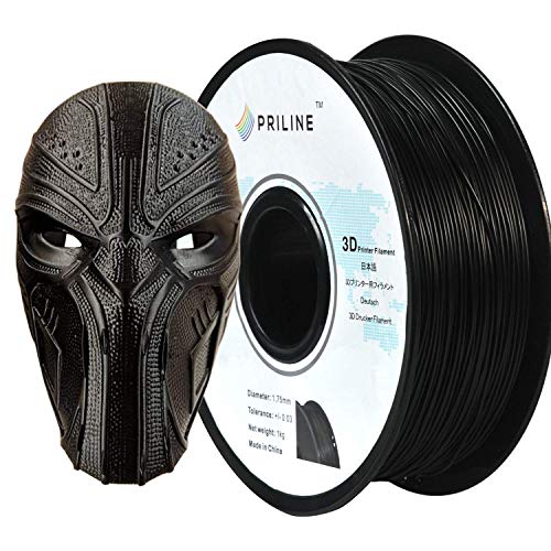 PRILINE 3Dプリンター用 TPU FLEX弾性樹脂フィラメント【1kg 1.75mm】直径精度+/- 0.03mm、ブラック