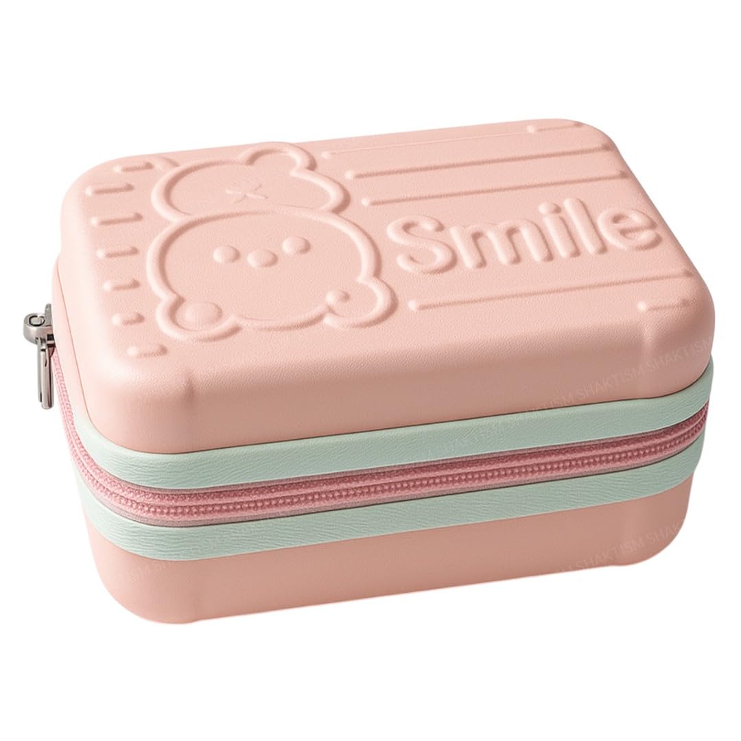 Shoulder Bag, Crossbody Bag Cute Smile Mini Luggage Bags, Luggage Shape Wash Bags for Girls and Women-image-36