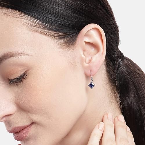 Image of ZAVYA 925 Sterling Silver CZ Drop Silver Plating Drop Earrings | Gift for Women and Girls | With Certificate of Authenticity and 925 Hallmark