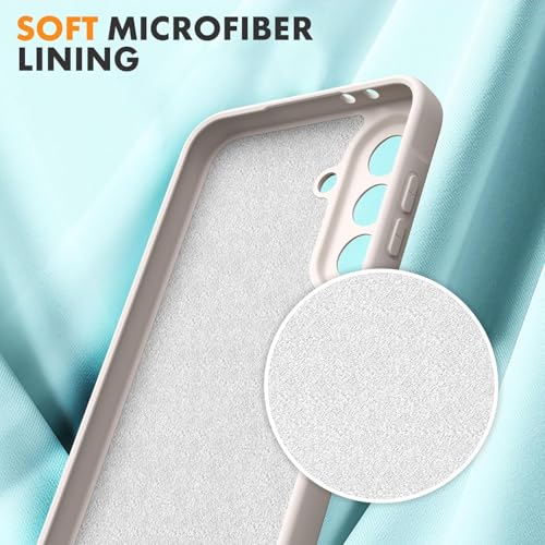 Image of DIZORO Microfiber Candy Case for Samsung A36 5G Smooth Touch Cushion Liquid Soft Silicone Gel Rubber Phone Cases Non-Slip Full Body Protective Shockproof Back Cover (Stone Grey)