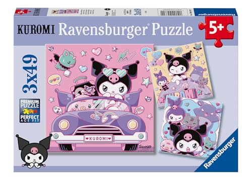 Ravensburger - Puzzle 3x49 pièces - Kuromi en Voyage