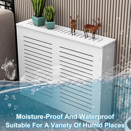 Armario para radiador blanco de 50x60x15 cm resistente al calor para salón y dormitorio 8