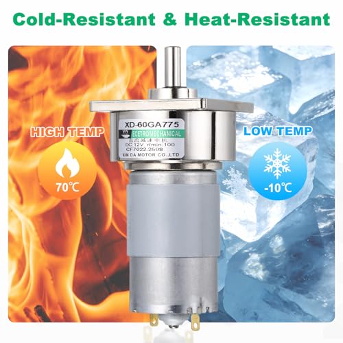 Motorreductor DC 12V 100RPM plateado: automatiza tu hogar y tus sistemas industriales 5