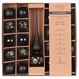 Photo Gallery magic by inge - set di 19 palline di natale in ebano nero con puntale per albero di natale, decorazioni in vetro Photo Gallery magic by inge - set di 19 palline di natale in ebano nero con puntale per albero di natale, decorazioni in vetro