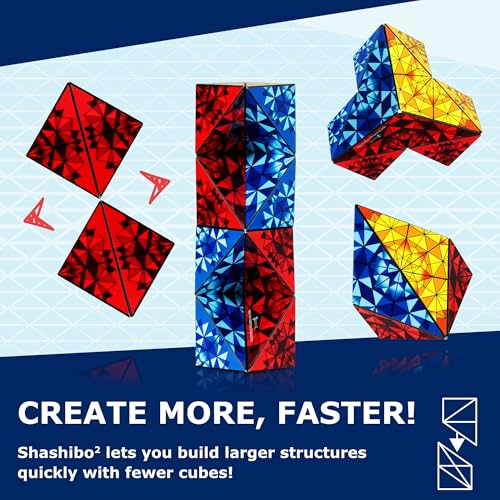 Image of Shashibo ICOSA XL Magnetic Puzzle & Sensory Fidget Toy for Adults & Kids, Stress Relief Fidget Toy for Puzzle Enthusiasts, Cool Fidget Toys for Desk, Shape Shifting Sensory Toy, 200+ Possible Shapes