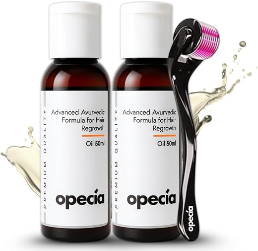 Alopecia Hair Regrowth Oil (Pack of 2) – Advanced Formula for Alopecia Areata Treatment | 100% Pure Herbal Extracts | No S...