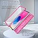 Soke Case for iPad (A16) 11th Generation 11-inch 2025, iPad 10th Generation 10.9-inch 2022, with Built-in Screen Protector and Kickstand, Rugged Full Body Protective Cover - Hot Pink