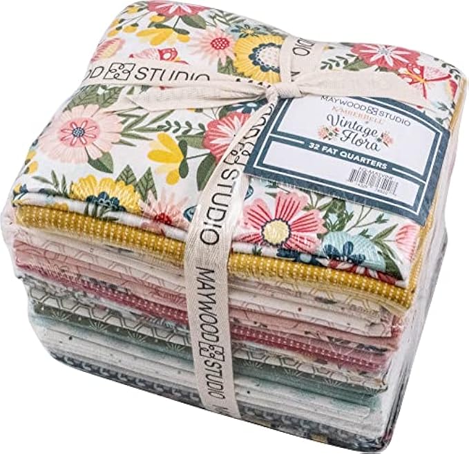 Fat Quarters Fabric Bundles for Quilting - 18 x 22 Inch Precut Squares 32 Pieces