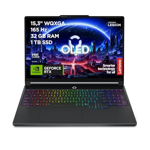 Lenovo Legion 5i Gaming AI Laptop | 15.3' WQXGA OLED 165Hz | Intel Core Ultra 7 356H | 32GB RAM | 1TB SSD | NVIDIA GeForce RTX 5060 | Windows 11 | QWERTZ | Schwarz | 3 Monate GamePass