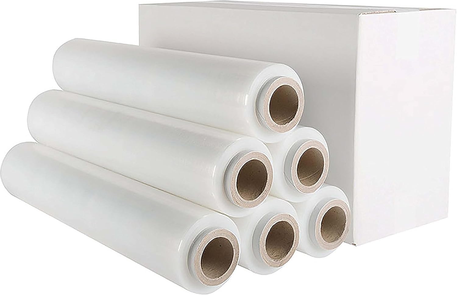 Simpletek - Film extensible blanc | Bobine de film adhésif pour emballage ou palette transparente