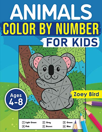 animal colors - Animals Color by Number for Kids: Coloring Activity for Ages 4 – 8
