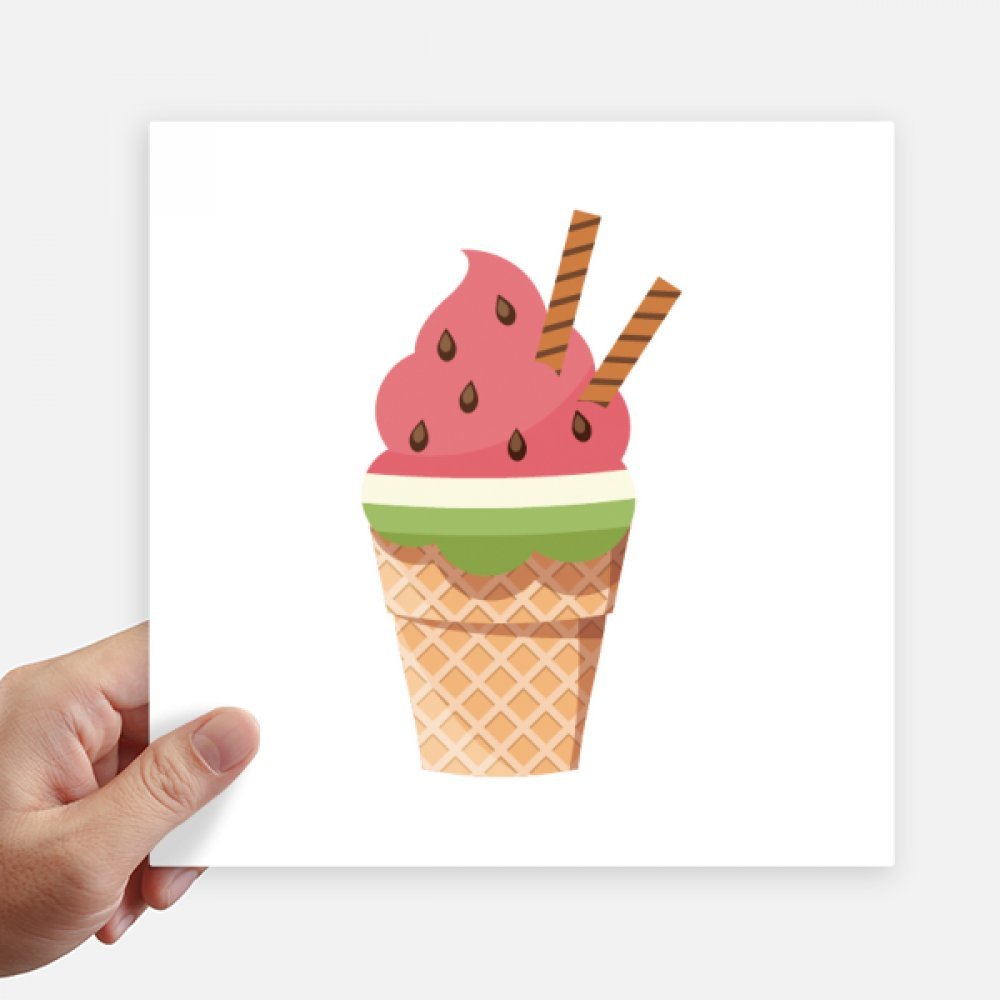 Autocollant melon d'eau crème glacée 4pcs sticker pc portable valise 20cm