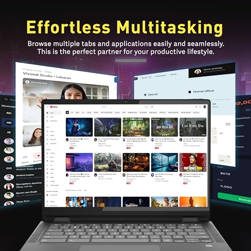 Image of Lenovo IdeaPad Flex 5i 14 inch WUXGA 2-in-1 Touchscreen Chromebook, Intel i5-1334U, 8GB RAM, 288GB Storage(128GB SSD+160GB Docking Station), Intel Iris Xe Graphics, Backlit Keyboard, Chrome OS, Gray