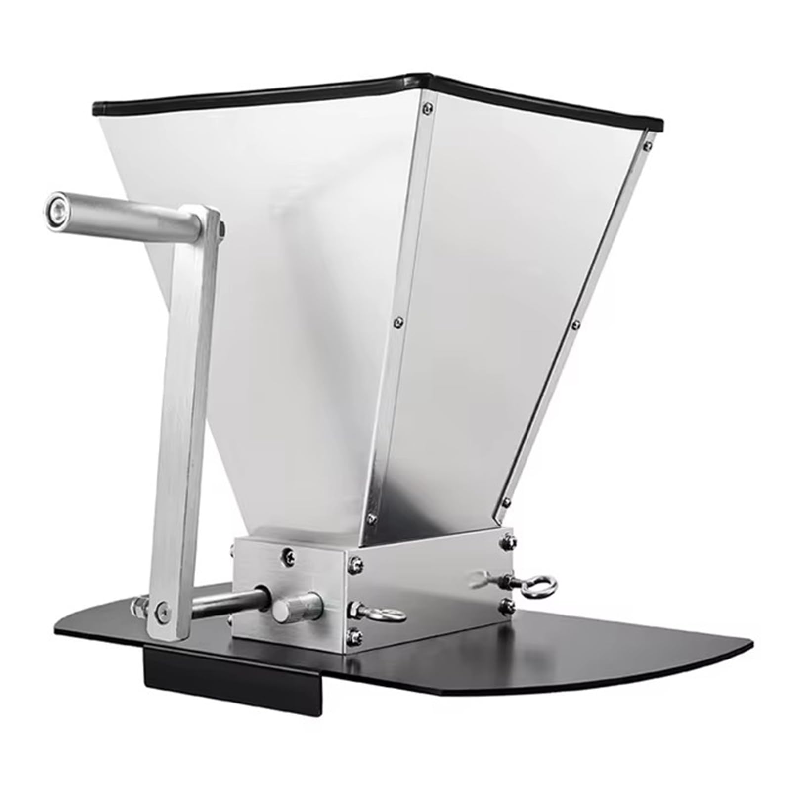 Moulin à grains en acier inoxydable pour brassage maison avec support – Broyeur d'orge efficace pour la fabrication de bière
