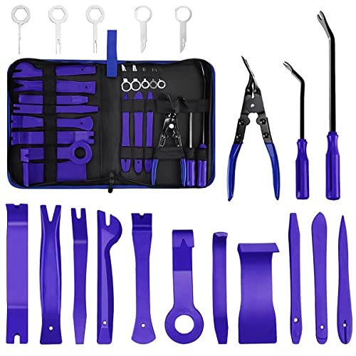STHIRA Trim Removal ,Pry Tool Kit,Car Panel Removal Tool Trim Tools Stereo Removal Fastener Remover,Car Dashboard Audio Trim Disassembly Tool Kit 19Pcs Auto Trim Removal Tool Set With Storage Bag