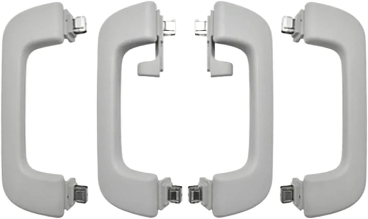 4PCS Interior Roof Grab Handles for Audi A4 B8/A5 8T/Q5 8R/A6 C7 - Replacement Assist Handles (Black/Grey/Beige) - OEM 8K0857608 8K0857607 - Easy Installation(4 PCS Black)