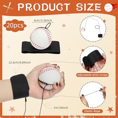 Pelota de muñeca para adolescentes con banda elástica ajustable y goma de alta densidad 2