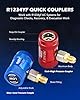 Orion Motor Tech R1234yf Quick Couplers Set, R1234yf Adapter Tool Kit with Self-Sealing & Puncture Can Tap, High & Low R1234yf Couplers Set with Valve Core Remover for 1/4" & 1/2" HVAC Charging Hoses #2