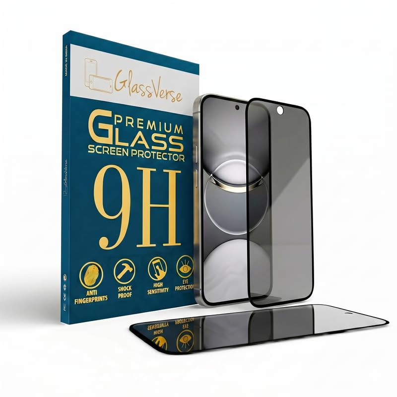 Image of GlassVerse Privacy Tempered Glass for Tecno Spark 30C 5G | Anti Spy Screen Protector, 9H Hardness, Edge to Edge, Case Friendly, Hassle-less Installation Kit Included. (Pack of 2)