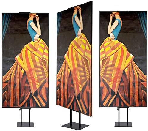 VAIIGO Double-Sided KT Board Sign Stand Adjustable Poster Stand Heavy Duty Floor Advertising Stand Height Up to 75inches for Board & Foam,Black