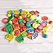 Produktbild Tagke Kinder Perlen Spielzeug 1-2-3 Jahre Altes Mädchen Baby Baby Intellektuelle Entwicklung Junge Junge Faden Seil Bausteine (Color : Fruit skewers)