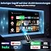 Mini Projector 4K Unterstützt 1080P Full HD Mini Beamer with WiFi 6 mit BT 5.2, Beamer Klein Eingebaute Apps mit Automatic Keystone & 270° Dreh Kompatibel mit HDMI/TV Stick/Laptop, Schwarz
