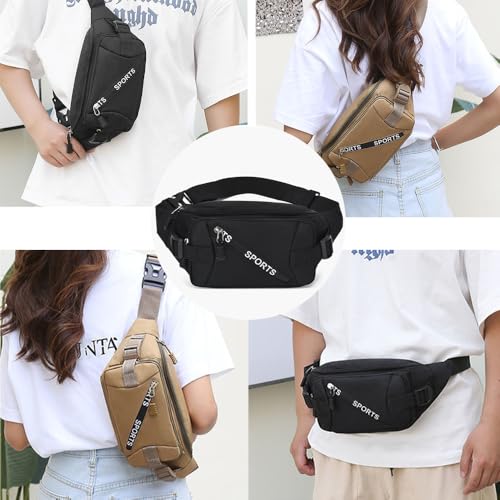 Bauchtasche für Herren und Damen, mit Fächern für Aufbewahrung und verstellbaren Schnallen, ideal für Spaziergänge mit Hunden und Laufen