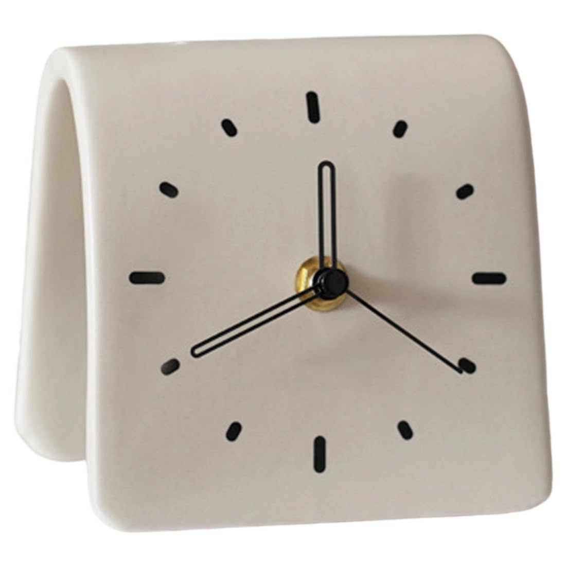 CTRLZS Desktop Ornaments Living Room Bedroom Bedside Mute Fashion Seatclock Seat Clock Ceramic Home Decor Table Clocks Decoration A