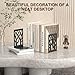 VFINE 4-Piece Modern Metal Bookends for Shelves, Black Tree Book Ends for Books, Decorative Book Organizer for Desk, Non-Skid Shelve Bookends for Home Office