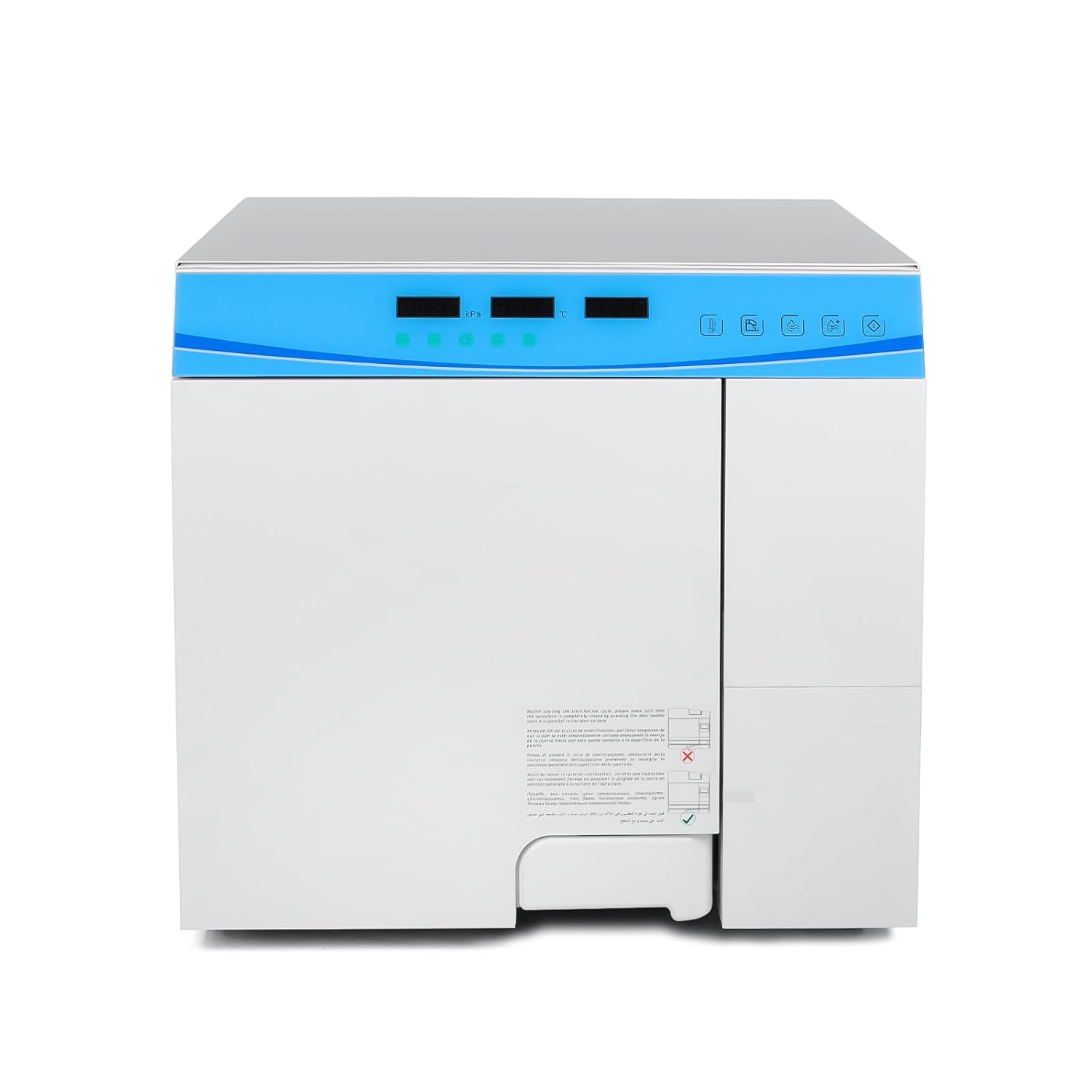 EustomA Steam Sterilizer Drying Plus Function 18/23L(4.75/6.08Gal) Table Top Semi Autoclave Digital Display Class N Temperature Range 121-134 Over-Heat Protection for E0718C/E0723C (18L)