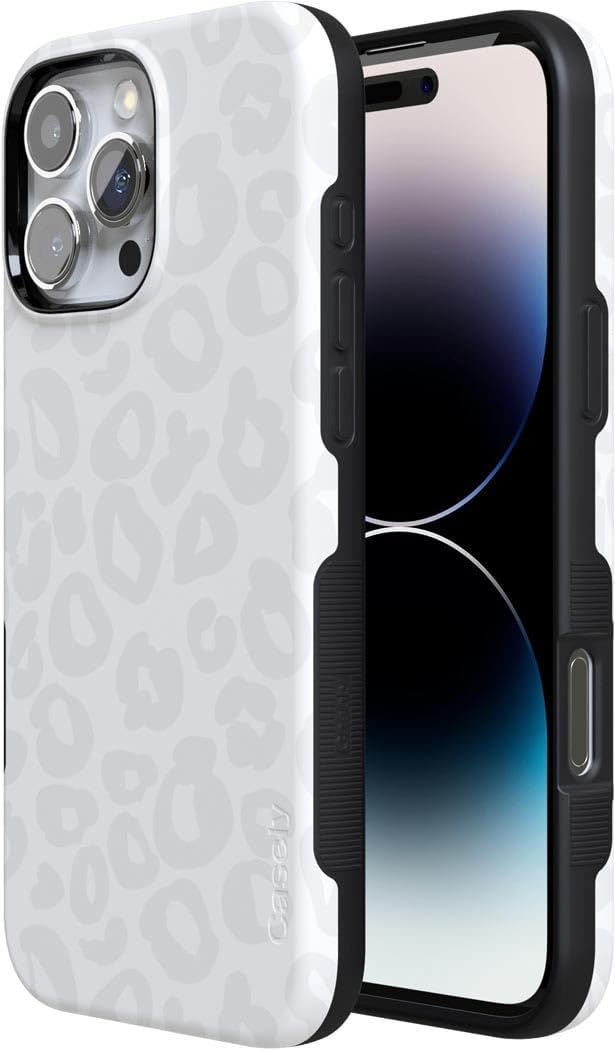 Casely iPhone 16 Pro Max Case | Into The Wild | White Snow Leopard | Bold Protective Design | MagSafe Compatible Design - Image 3