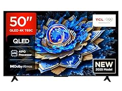 TCL 50T69C 50” QLED 60HZ, 4K HDR, Google TV, Smart TV((Dolby Vision & Atmos, Game Master, Motion clarity, compatibile con Google Assistant & Alexa), 2025