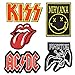 Broderie Patch Thermocollant, (Rock Band) 5PCS Autocollant de Patch, Vintage Ecusson Thermocollant, Chileeany Broderie Patch écusson à Coudre pour Vêtements Jeans Vestes Sacs À Dos