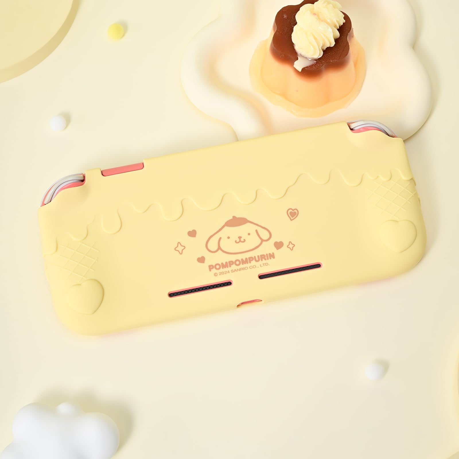 Kuitmor Custodia Protettiva per Switch Lite, Kawaii Switch Cover Case, Guscio Protettivo in Silicone Morbido Antigraffio per Switch Lite 2019 con 2 Cuscinetti Joystick - BDG