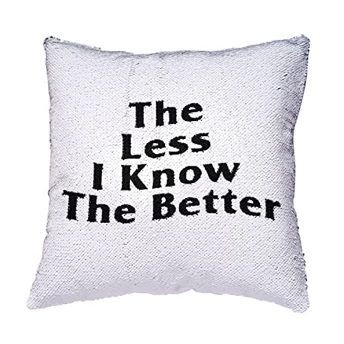 Coussin Sequin Bleu The Less I Know The Better Hobby Kicks