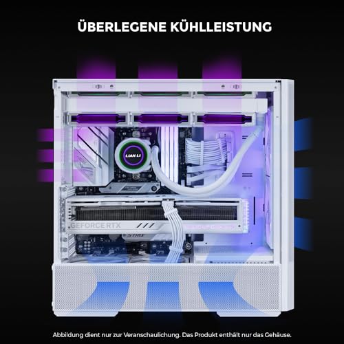Image of Lian Li Lancool 207 White Cabinet with 4 Fans