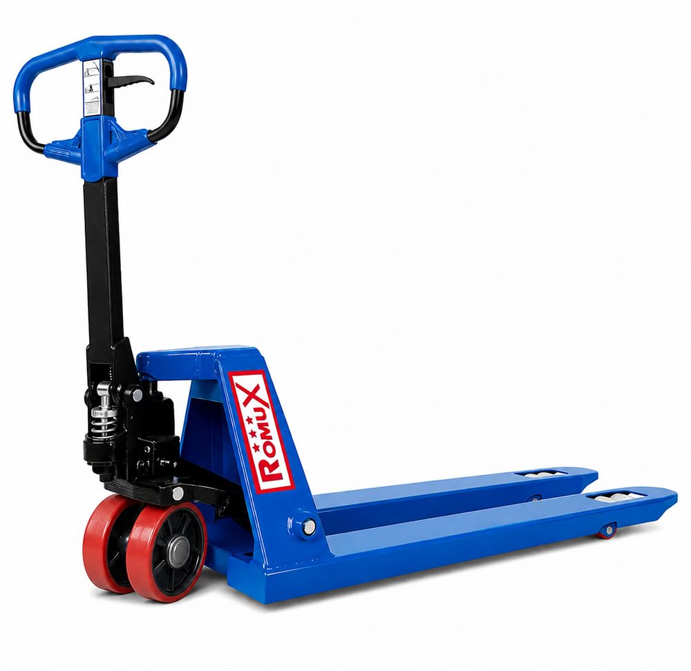 Transpalette manuel de couleur bleue 2500 kg industriel avec roues en polyuréthane | Fourche standard 550 x 1150 mm