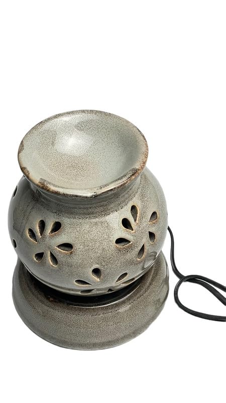 My UNICASA Electric FRAGNANCE Diffuser Stone Ceramic Flower MATKI MATALLIC Grey