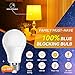 Neporal Amber Sleep Light Bulbs 1800K 4PK, 9W 60 Watt Equivalent, 99.96% Blue Blocking Soft Warm Light Bulbs A19, Amber Night Light E26 for Bedroom and Baby Nursery Light