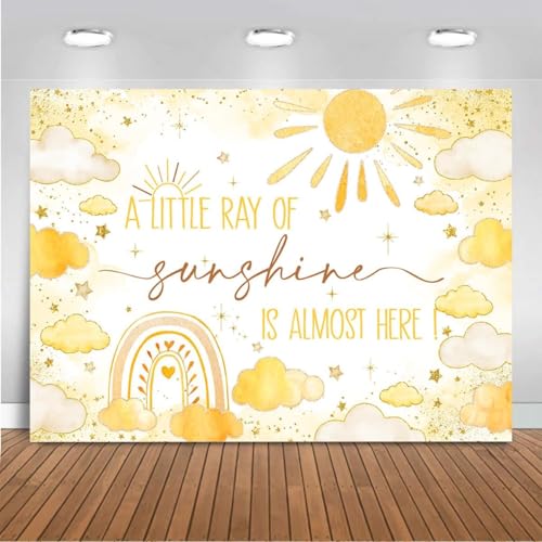 Fondo fotográfico tema sol para baby shower 10x7ft miniatura 1