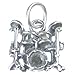 Kit de batería Charm de plata esterlina .925 x 1 Juegos de batería Kits Charms de banda