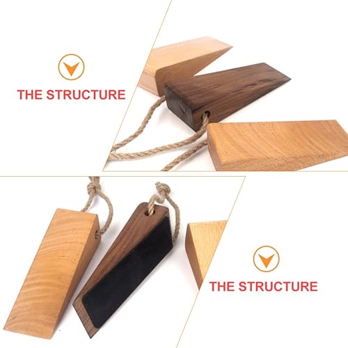 Miniatura 7 de DOITOOL 2 tapones de cuña para puerta, color negro, para la oficina en casa y la seguridad del bebé