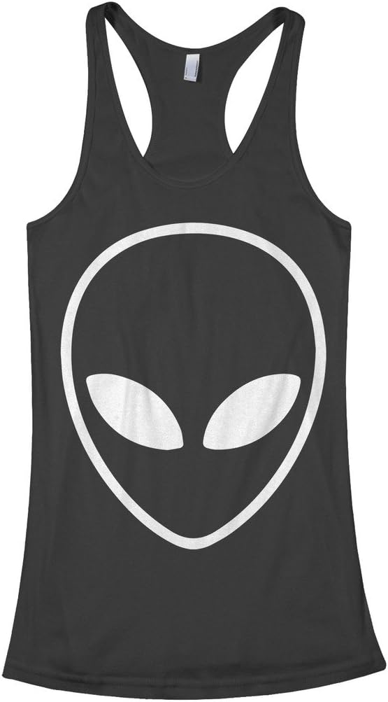 Threadrock Women's Alien Head Racerback Tank Top