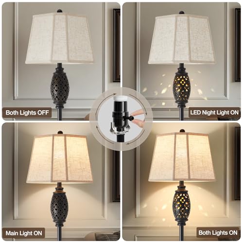 Image of Luvkczc Vintage Floor Lamp with Cutout Design & Glowing Light