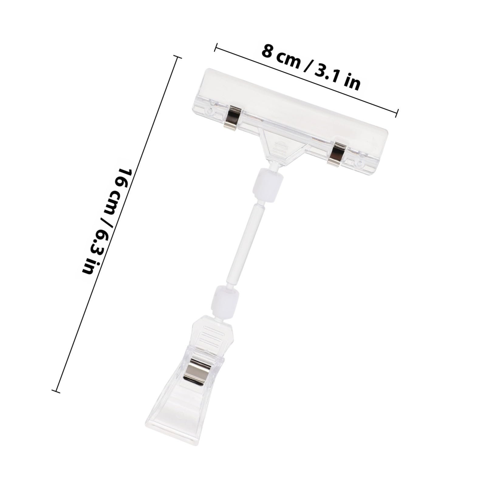 Drehbare Preisschildclips aus Ps Kunststoff 25 Stück mit Doppelseitigem Design Flexibler und Einfacher Aufbau für Warenzeichen und Marktpreisanzeigen im Einzelhandel