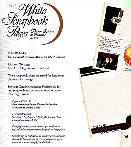 Creative Memories 12X15 12 X 15 White Pages New In Plastic #TOP1