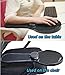LL-COEUR Memory Foam Arm Support Wrist Rest for Table and Chair, Ergonomic Armrest Desk Extender, Multifunctional Computer Mouse Pad (Black)